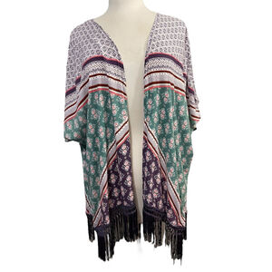 Women's Victoria's Secret Green Purple Floral Kimono XS